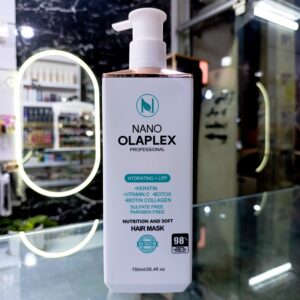 ماسک مو نانو اولاپلکس ۷۵۰ میل کلکشن جدید | آبرسان و مغذی قوی بدون سولفات و پارابن، حاوی کراتین، کلاژن، بیوتین، ویتامین C و روغن آرگان – آرایشی خاص