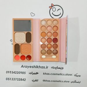 پالت سایه کیفی آنی لیدی سایز کوچک | مناسب سفر با سایه چشم، رژگونه، هایلایتر و کانتور – آرایشی خاص